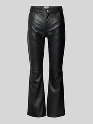 Flared Lederhose im 5-Pocket-Design Modell 'PUSH CUIR LISSE' von Zadig & Voltaire Schwarz - 36