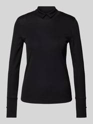 Longsleeve mit Umlegekragen von Marc Cain Schwarz - 23