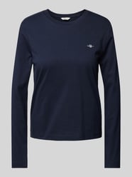 Longsleeve mit Label-Stitching von Gant Blau - 5