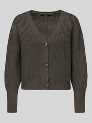 kardigan rozpinany o kroju oversized z dekoltem w serek model 'LEA' od VERO MODA - 37