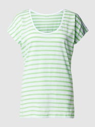 T-shirt met streepmotief van Montego Groen - 19