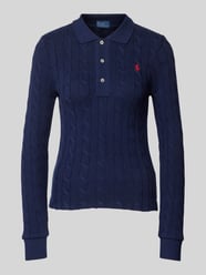 Sweter z dzianiny z kołnierzykiem polo od Polo Ralph Lauren - 48