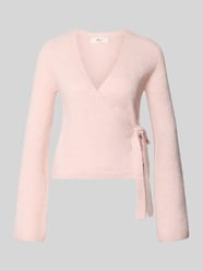 Regular Fit Cardigan mit Woll-Anteil in Wickel-Optik von Gina Tricot Pink - 19