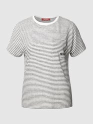 T-shirt ze wzorem w paski model ‘Osteo’ od Max Mara Studio Czarny - 48