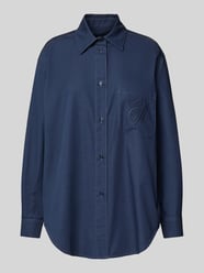 Oversized Hemdbluse mit Label-Stitching von Emporio Armani - 26