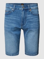 Bermudas in Denim-Optik Modell 'Delaware' von BOSS Orange Blau - 2