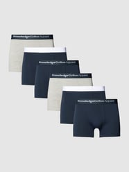 Boxershorts mit elastischem Label-Bund im 6er-Pack von Knowledge Cotton Apparel Blau - 40