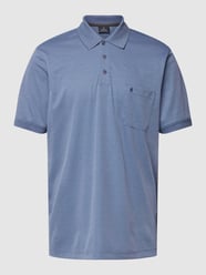Koszulka polo z detalem z logo od RAGMAN Niebieski - 4