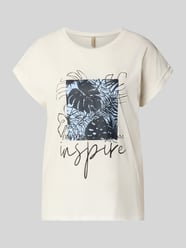t-shirt z przyszytą zakładką na rękawach model 'RINA' od Soyaconcept - 31