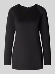 Bluzka z długim rękawem o kroju regular fit ze scuby model ‘UNDICI’ od MM - 9