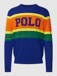 Strickpullover mit Blockstreifen von Polo Ralph Lauren Blau - 1