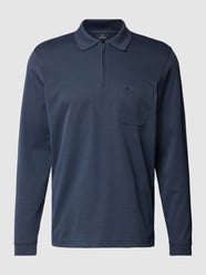 Poloshirt met korte ritssluitingsoverslag van RAGMAN Blauw - 21