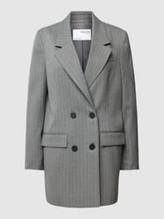 Blazer mit Streifenmuster Modell 'MYLA' von Selected Femme Grau - 37