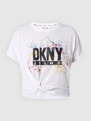 T-shirt met knoopdetail  van DKNY Jeans Wit - 18