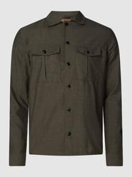 Overhemdjack met viscose, model 'Nolan' van MOS MOSH Groen - 21