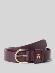 Riem van echt leer van Tommy Hilfiger Bordeaux - 4