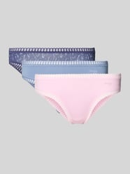 Figi z koronkowymi bodiurami w zestawie 3 szt. model ‘Crush’ od Sloggi Fuksjowy - 30