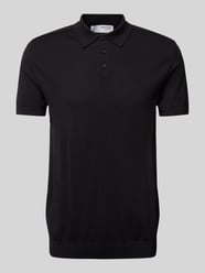 Poloshirt mit elastischen Abschlüssen von SELECTED HOMME Schwarz - 40