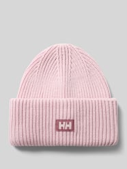 Beanie in Strick-Optik mit Logo-Patch von Helly Hansen Orange - 12