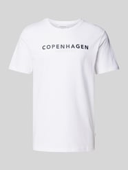 T-shirt met labelprint met statement, model 'EARN' van Lindbergh - 18