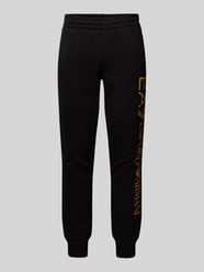 Regular Fit Sweatpants mit elastischem Bund von EA7 Emporio Armani Schwarz - 10