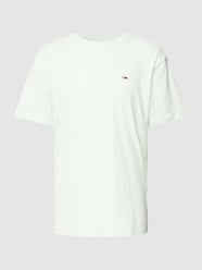 T-Shirt mit Label-Stitching von Tommy Jeans Mint - 34