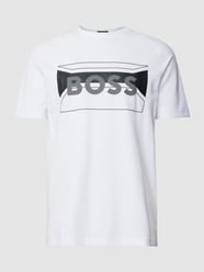 T-Shirt mit Label-Print von BOSS Green Weiß - 36