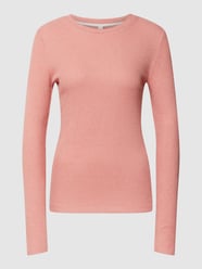 Shirt met lange mouwen in riblook van QS by s.Oliver Oranje - 11