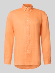 Regular Fit Freizeithemd aus reinem Leinen von Polo Ralph Lauren Orange - 42