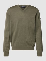 Gebreide pullover met labelpatch van MAERZ Muenchen Groen - 27