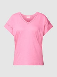 T-Shirt mit V-Ausschnitt von s.Oliver RED LABEL Pink - 36