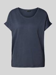 T-Shirt mit geripptem Rundhalsausschnitt Modell 'MOSTER' von Only Blau - 33