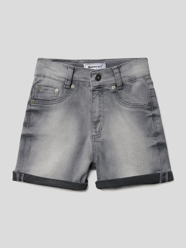 High Waist Jeansshorts mit Stretch-Anteil von Blue Effect Grau / Schwarz - 48