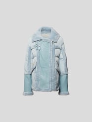 Daunenjacke mit Kunstfellbesatz von Nicole Benisti Blau - 38