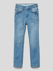 Jeans mit Label-Patch von Staccato Blau - 22