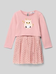 Midi-jurk met tule van Happy Girls Fuchsia - 25