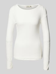 Longsleeve mit Spitzenbesatz Modell 'hizamond' von Fransa Beige - 22