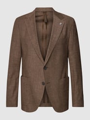 2-knoops colbert met all-over motief, model 'Acon' van Strellson Bruin - 10