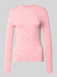 Shirt met lange mouwen van viscosemix in gebreide look, model 'Satero' van HUGO Fuchsia - 48