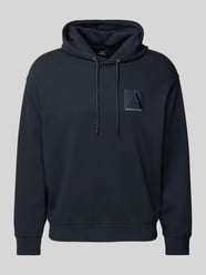 Hoodie mit Kapuze Modell 'Pique' von ARMANI EXCHANGE Blau - 44