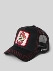 Trucker-pet met motiefpatch, model 'casquette' van Capslab - 12