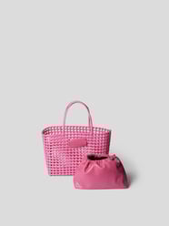 Shopper in geflochtenem Design von MSGM Pink - 2