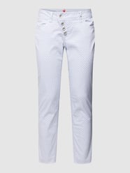 Broek met all-over motief, model 'MALIBU' van Buena Vista Wit - 43