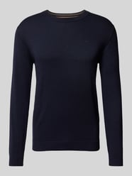 Regular Fit Strickpullover aus reiner Baumwolle mit Rundhalsausschnitt von Tom Tailor - 48