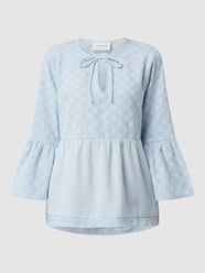 Blusenshirt mit Kufiya-Muster Modell 'Zoe' von SUMMERY Copenhagen Blau - 3