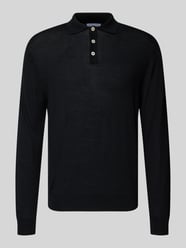 Koszulka polo o kroju regular fit z żywej wełny od Manuel Ritz - 21