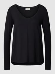 Longsleeve mit V-Ausschnitt von Marc O'Polo Grau / Schwarz - 18