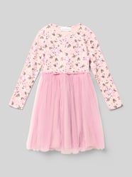 Jurk in 2-in-1-look, model 'DORA' van DANAMADE Fuchsia - 7