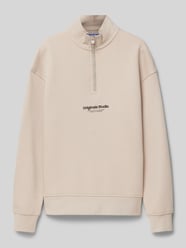 Sweatshirt mit gerippten Abschlüssen von Jack & Jones Beige - 44