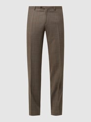 Slim fit pantalon van scheerwol, model 'Cruz' - 'Savile Row' van CG - Club of Gents Bruin - 41
